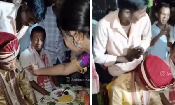 video-of-groom-shaking-his-head-in-shame-as-he-offered-sweets-at-the-wedding-venue-goes-viral