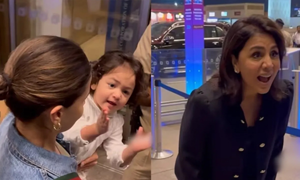 alia-bhat-ranbir-kapoor-daughter-raha-claps-cutely-as-grandmother-neetu-kapoor-surprises-her-at-airport