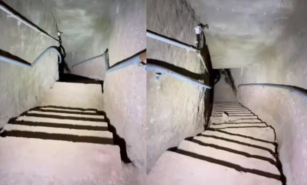 endless-steps-in-a-narrow-tunnel-video