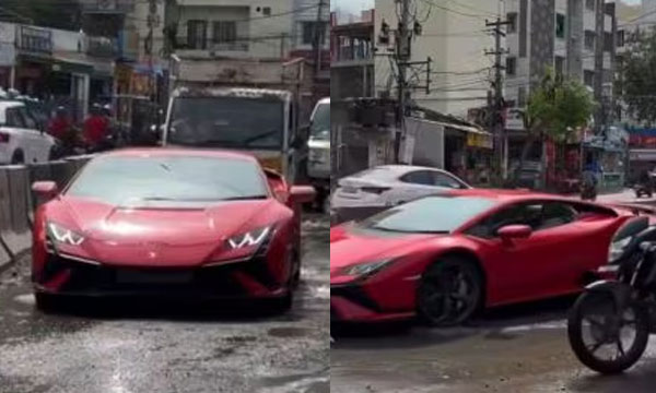 Are Indian roads for supercars? Lamborghini went through the gutters