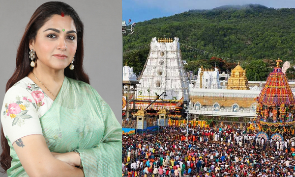 Khusboo Sundar reacts on thirupathi laddu controversy