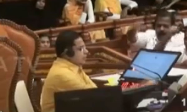 The House was adjourned today following a war of words and dramatic scenes in the Assembly