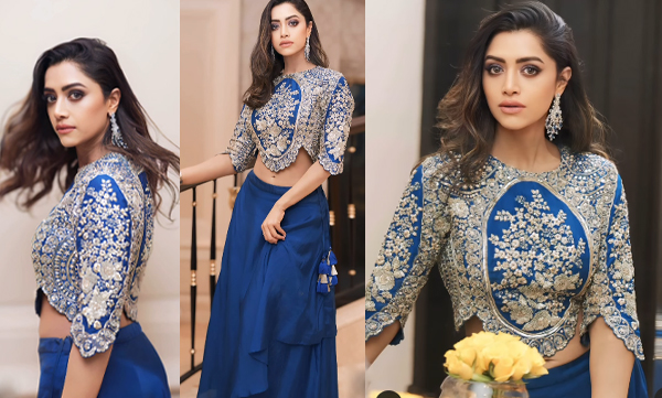 Mamta Mohandas elegant look in blue outfit