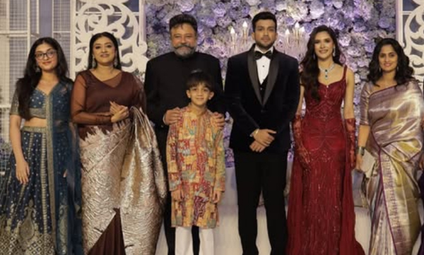 kalidas-jayaram-wedding-reception-actress-shalini-attend-with-son-and-daughter