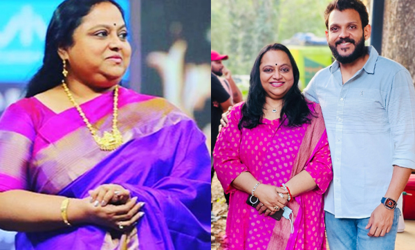 Saritha looks elegant in pink salwar