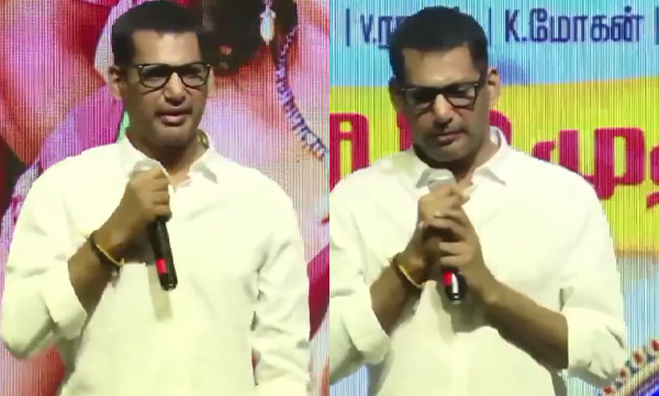 Actor Vishal's shaky hands at Madha Gaja Raja event raises health concerns about actor