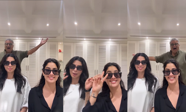 Janhvi and Khushi Kapoor recreate Loveyapa hook step, cameo by Boney Kapoor