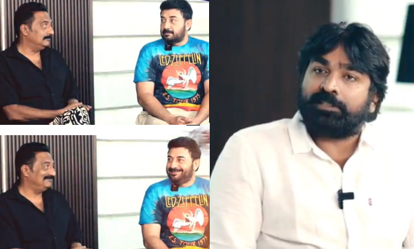 Vijay Sethupathi reacts on humour of prakash raj and aravind swami