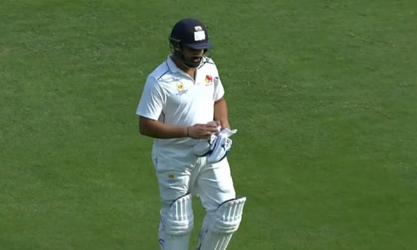 Rohit Sharma, who hit three sixes, fell this time too