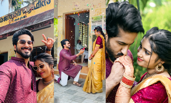 Salmanul Faris and Megha Mahesh (Image Source: Instagram)