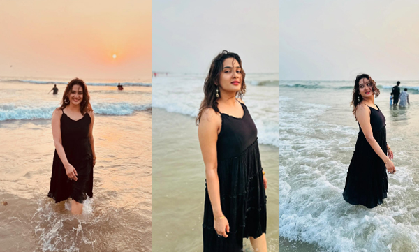 Adithi ravi's glamour look beach photos trending