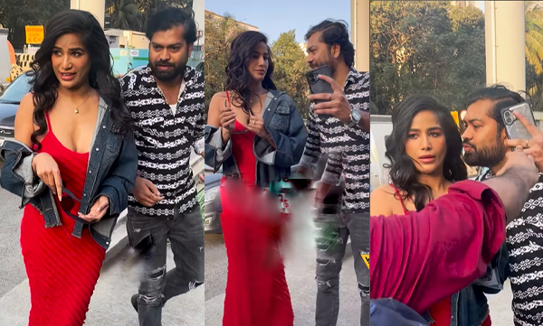 Fan misbehaves with poonam pandey 