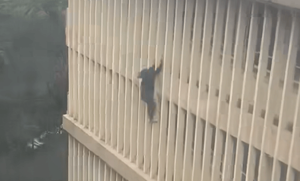 suspect-arrested-for-theft-escaping-from-court-like-a-spider-man-viral-video