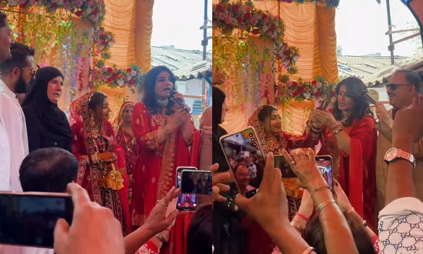 actress-raveena-tandon-gifts-own-wedding-bangle-to-bride-and-groom