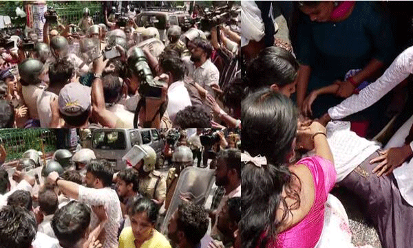 police-and-workers-clashes-in-the-youth-congress-march-to-the-secretariat