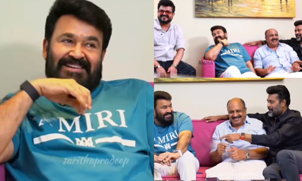 Mohanlal's cute chit chat with Sidhique and Manoj K Jayan goes trending
