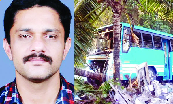 Driver dies after collapsing while driving bus; bus loses control and crashes