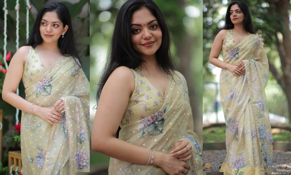 Ahana Krishnakumar elegant look in saree