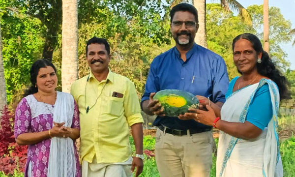 ASI and member wife with organic farming on one acre