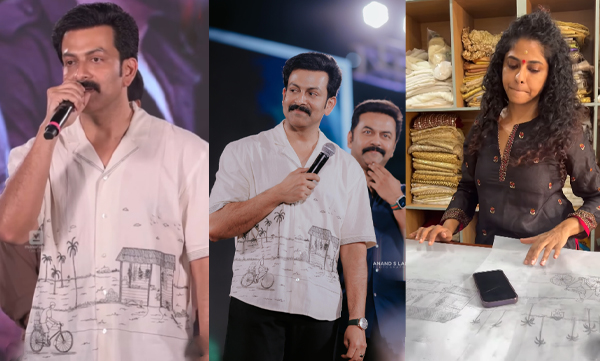 Prithviraj Sukumaran in Praanah's Muzris shirt with style and swag