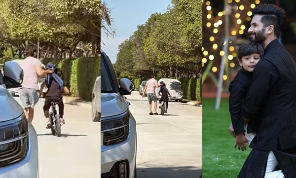 Shahid Kapoor's unique way to teach Zain cycling