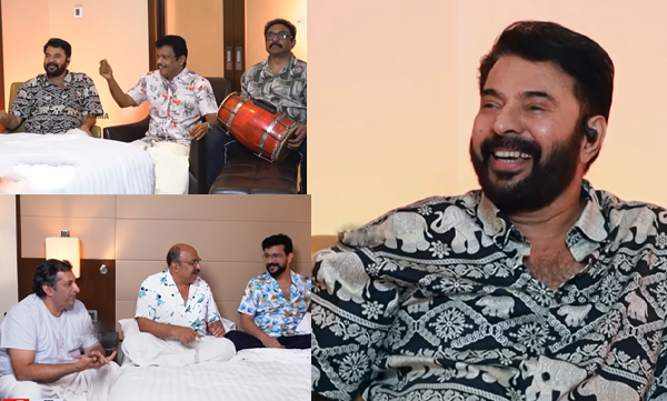 Mammootty in  AMMA Mehfil along with co-artists video goes treniding