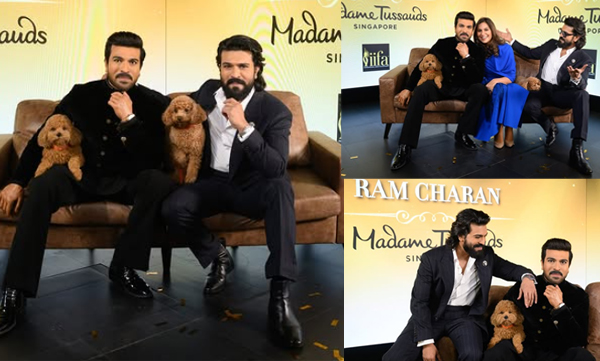 Ram Charan became the first Indian celebrity to be immortalized in wax at Madame Tussauds alongside his beloved pet dog
