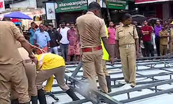  Opposition protest in Thrissur Corporation