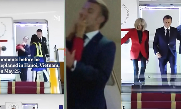 French president Emmanuel Macron wife Brigitte Macron hits him or not (Image Source: Youtube)