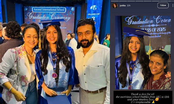 Jyotika shares a heartfelt thank you note for his servant devi for making food for her daughter