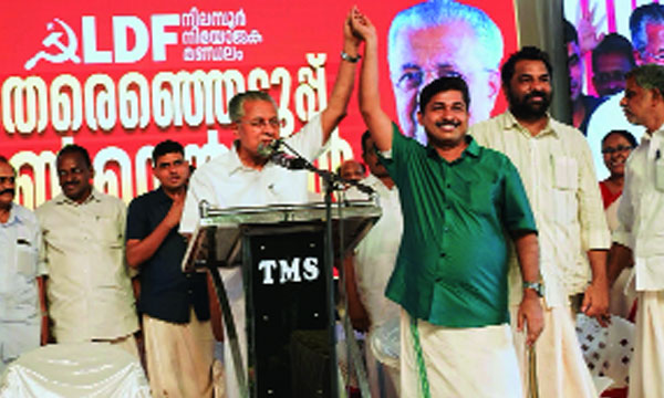 Left candidate M Swaraj submitted his papers; P.V. Anwar will give the papers in the afternoon