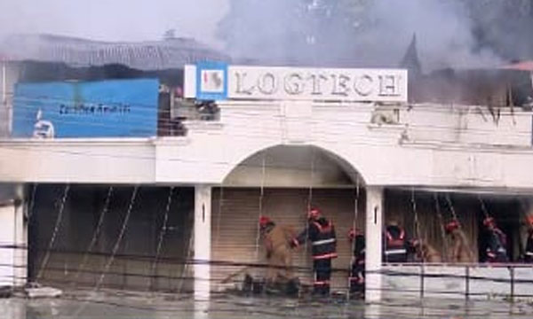 Big fire in Thiruvananthapuram city; TVS Scooter Showroom 