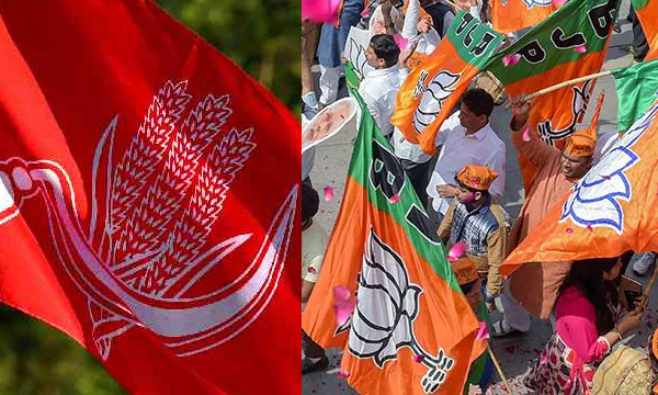Controversy over the picture of 'Bharatamba holding the saffron flag'; CPI is tough