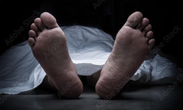 The grave was opened in Payoli and the body of the old man was taken out and examined