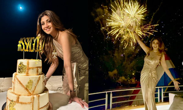 Shilpa Shetty turns golden girl for her birthday celebration