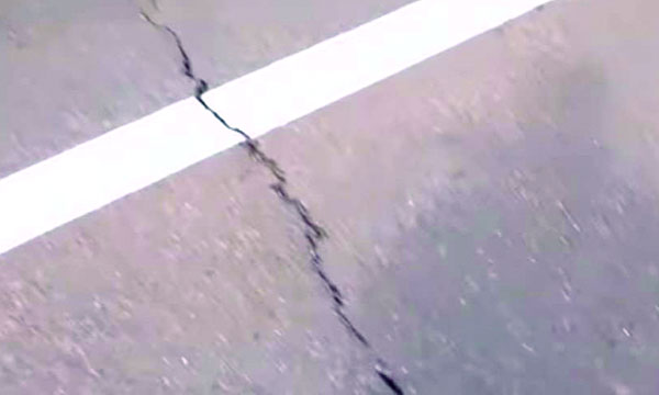 before the inauguration crack in the A.C. road