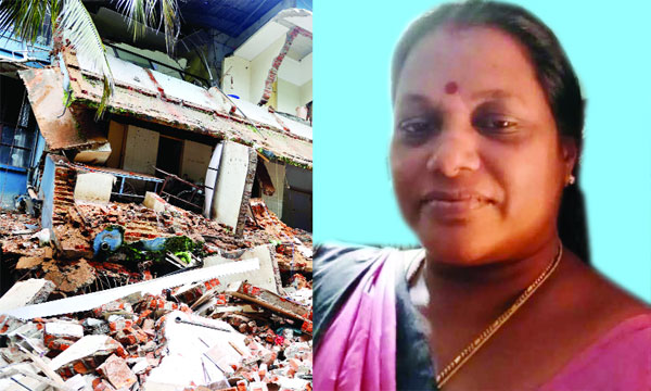 The revenue team will inspect the collapsed building today; Bindu's funeral will be held today
