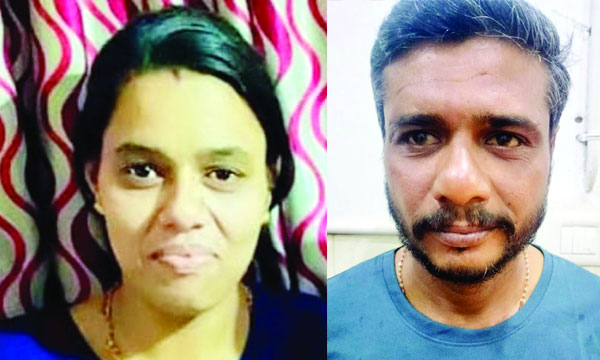 Husband Tony Mathew poured the bottle into his mouth