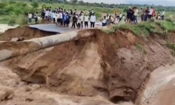 Newly Built Road Washed Away Before Inauguration In Rajasthan