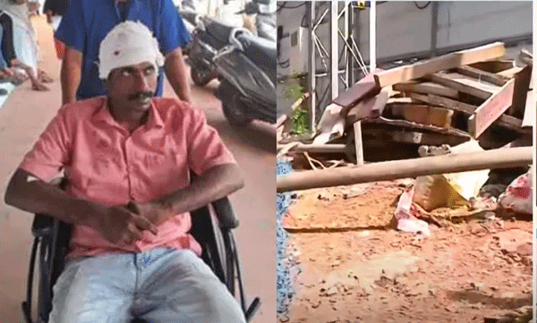 two-passengers-injured-after-iron-wire-falls-at-kollam-railway-station