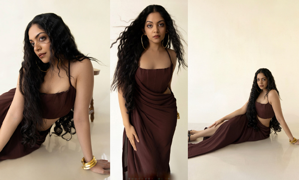 Ahana Krishna in coffee brown hot outfit