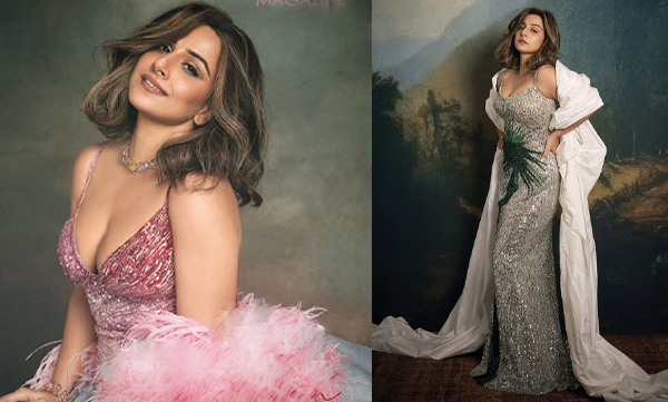 Vidya Balan stuns with a bold hair transformation and a glamorous pink outfit