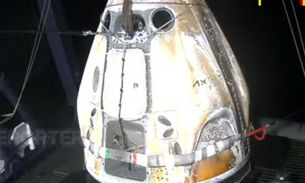 Shubhamshu Shukla wrote the history and loaded the probe into the recovery ship