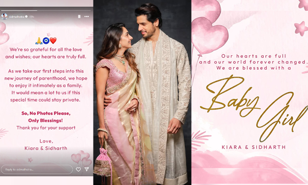 Sidharth Malhotra, Kiara Advani requests paparazzi to respect privacy after daughter’s birth