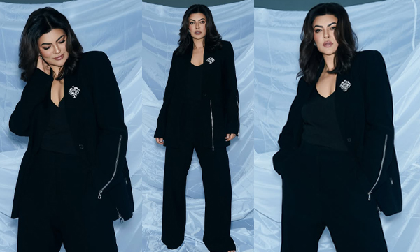 Sushmita Sen looks scintillating as she wore an all black outfit 