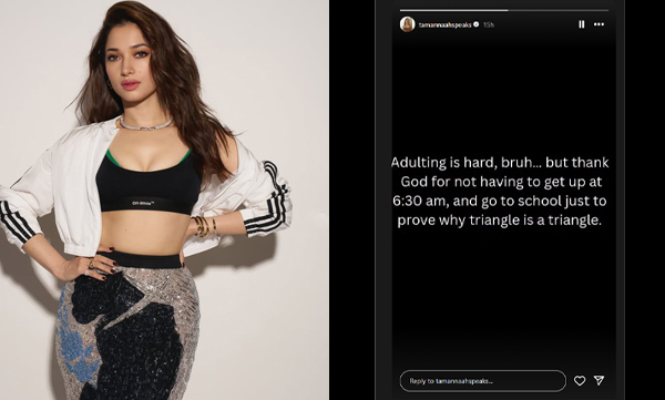 Tamannaah Bhatia tells a story about how difficult it is to get up at 6.30 am to go to school