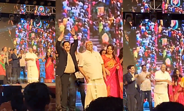 Gokulam Gopalan shake legs on mohanlal shobhana song kondattam