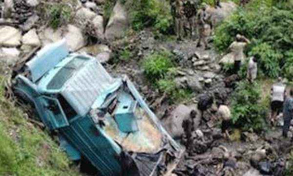
Three soldiers killed, 15 injured as CRPF vehicle falls into gorge in Jammu and Kashmir