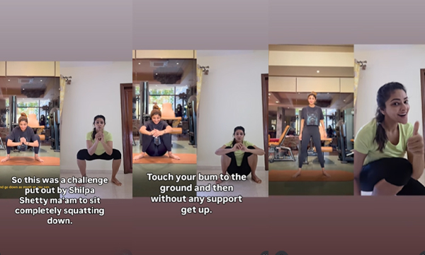 Shilpa Shetty mobility challenge accepted and succeded by actress abhirami