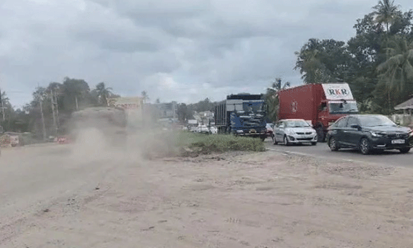 Traffic congestion eases, dust pollution worsens on national highway